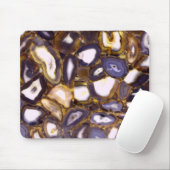 Tapis De Souris Conception d'Agate blanc Brown violet (Avec souris)