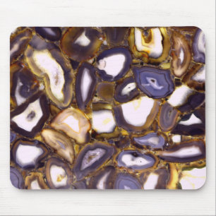 Tapis De Souris Conception d'Agate blanc Brown violet