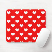 Tapis De Souris Conception d'amour à cœur rouge  (Avec souris)