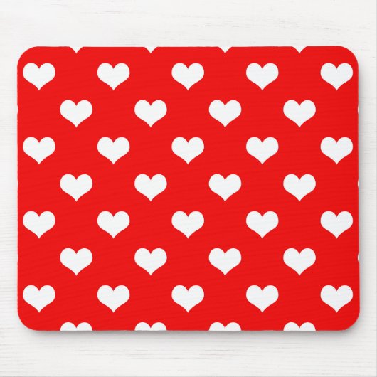 Tapis De Souris Conception d'amour à cœur rouge  (Devant)