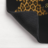 Tapis De Souris Conception d'arbre de Noël léopard chic (Coin)