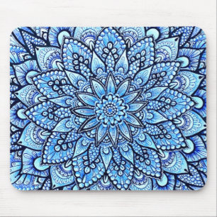 Tapis De Souris Conception d'art de mandala au crayon de couleur b