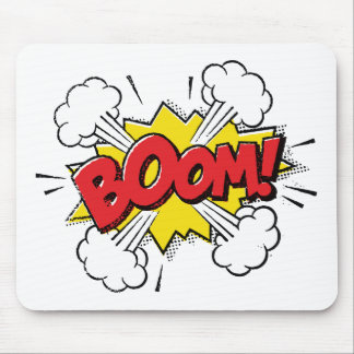 Tapis De Souris Conception de bande dessinée de boom