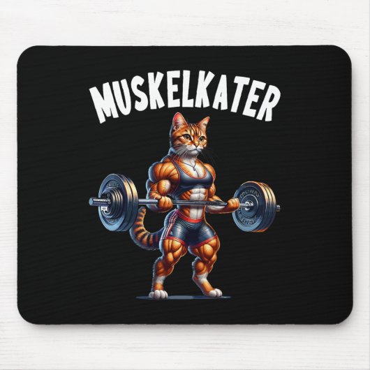 Tapis De Souris Conception de barre de chat pour les bodybuilders  (Devant)