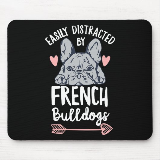 Tapis De Souris Conception de bouledogue pour un propriétaire de F (Devant)