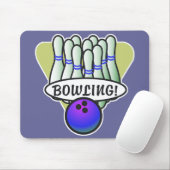 Tapis De Souris conception de bowling rétro (Avec souris)
