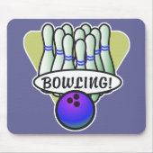 Tapis De Souris conception de bowling rétro (Devant)