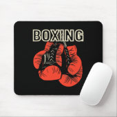 Tapis De Souris Conception de boxe Gants de boxe Artiste martiale (Avec souris)