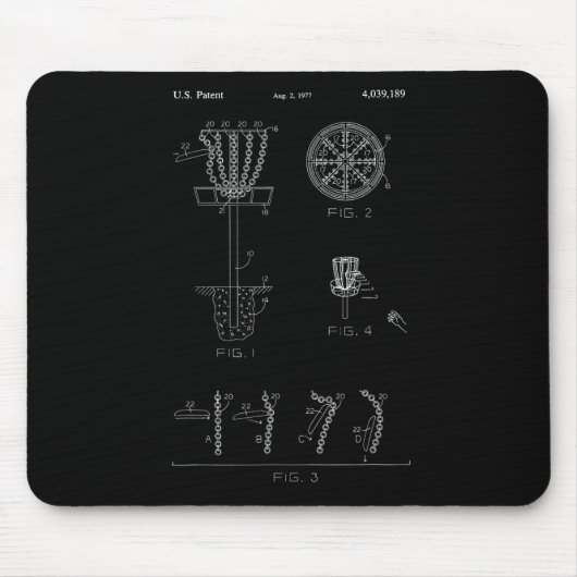 Tapis De Souris Conception de brevet de cible de panier de golf à (Devant)