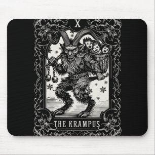 Tapis De Souris Conception de carte de tarot de Krampus saison de