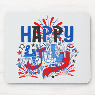 Tapis De Souris Conception de célébration patriotique du 4 juillet
