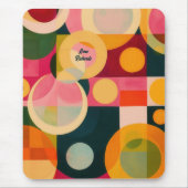 Tapis De Souris Conception de cercle abstrait (Devant)