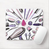 Tapis De Souris Conception de cercle de maquillage (Avec souris)
