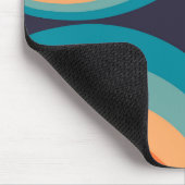 Tapis De Souris Conception de cercles rétro colorés (Coin)