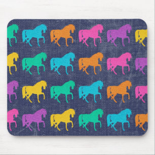 Tapis De Souris Conception de chevaux de parties scintillantes de