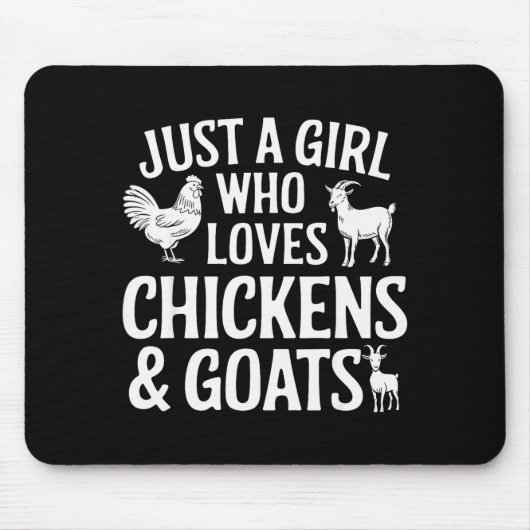 Tapis De Souris Conception de chèvre cool pour filles femmes éleva (Devant)