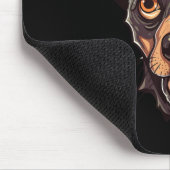Tapis De Souris Conception de chien zombie Halloween drôle 2 (Coin)