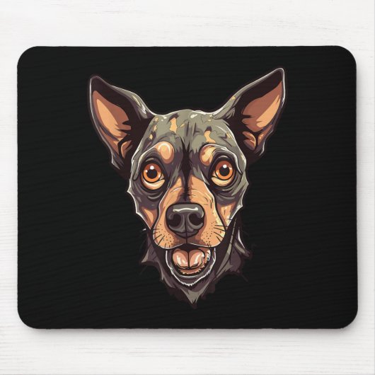 Tapis De Souris Conception de chien zombie Halloween drôle 2 (Devant)