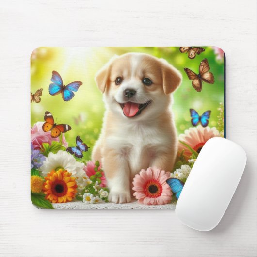 Tapis De Souris Conception de chiot (Avec souris)