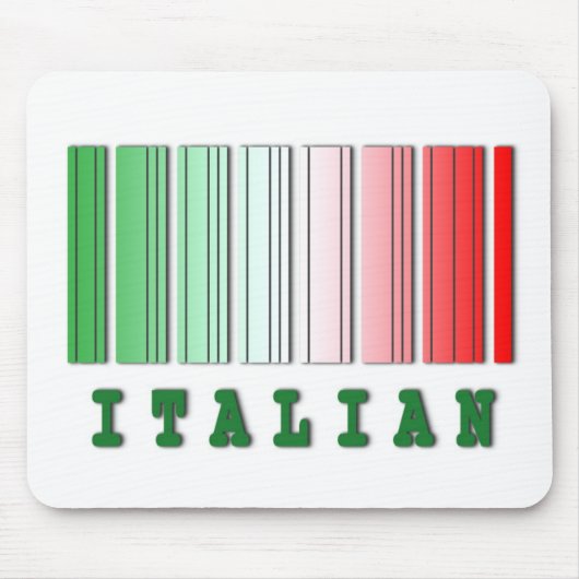 Tapis De Souris conception de code-barres italien (Devant)