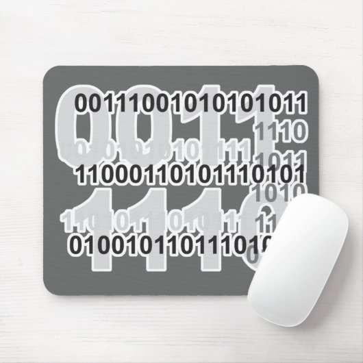 Tapis De Souris conception de code binaire (Avec souris)