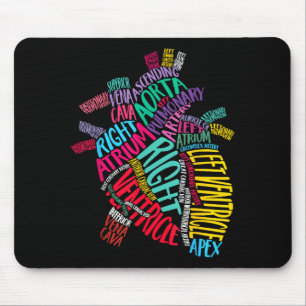 Tapis De Souris Conception de cœur anatomique cardiaque cardiovasc