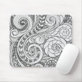 Tapis De Souris Conception de couverture de doodle d'art occupé pe (Avec souris)