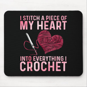 Tapis De Souris Conception de crochet drôle pour hommes femmes fai