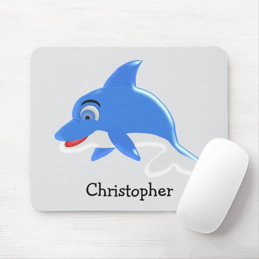 Tapis De Souris Conception de dauphin bleu (Avec souris)