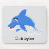 Tapis De Souris Conception de dauphin bleu (Devant)