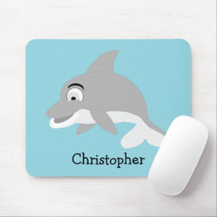 Tapis De Souris Conception de dauphin gris