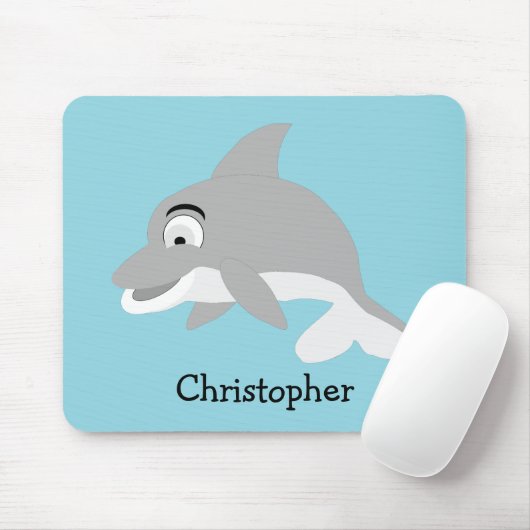 Tapis De Souris Conception de dauphin gris (Avec souris)