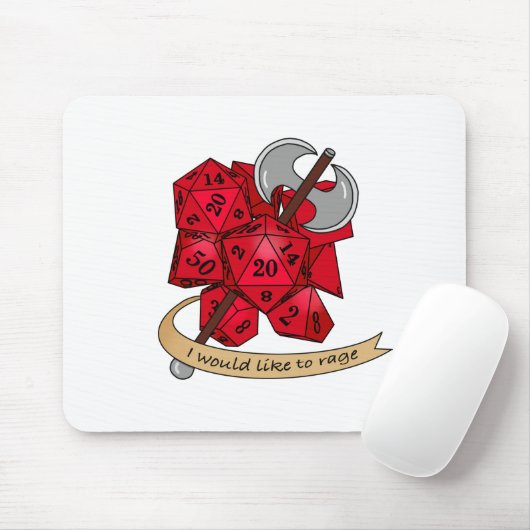 Tapis De Souris Conception de dés barbares (Avec souris)