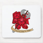 Tapis De Souris Conception de dés barbares (Devant)