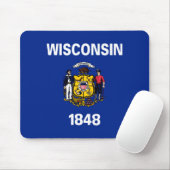 Tapis De Souris Conception de drapeau d'état du Wisconsin (Avec souris)