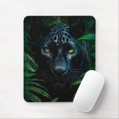 Tapis De Souris Conception de faune de jungle de panthère noire my (Avec souris)