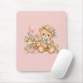 Tapis De Souris Conception de fête de nounours mignon (Avec souris)