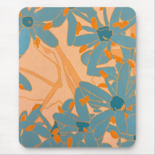 Tapis De Souris Conception de feuille contemporaine en pêche