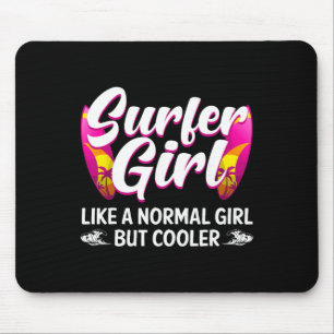 Tapis De Souris Conception de fille de surfeur drôle pour les femm