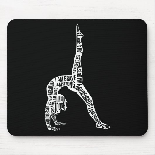 Tapis De Souris Conception de filles acrobatiques de cheerleading (Devant)