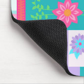 Tapis De Souris Conception de fleurs vibrantes en fleurs (Coin)