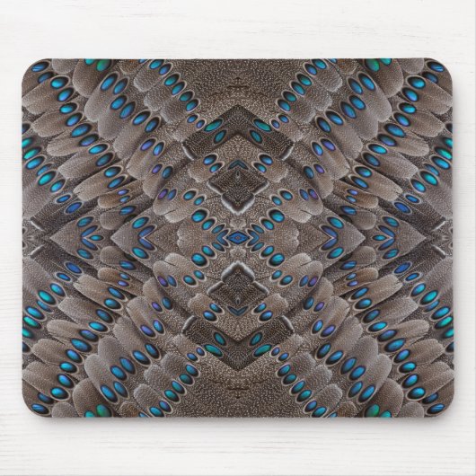 Tapis De Souris Conception de fractale plume de faisan (Devant)