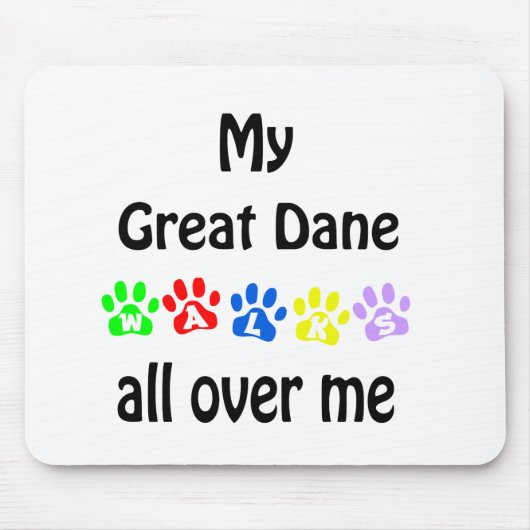 Tapis De Souris Conception de Great Dane Walks (Devant)
