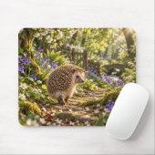 Tapis De Souris Conception de Hérisson de Sentier Forestier (Avec souris)