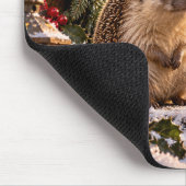 Tapis De Souris Conception de hérisson de vacances d'hiver (Coin)