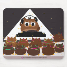 Conception de hibou du DJ de musique - Mousepad