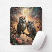 Tapis De Souris Conception de hibou majestueux (Avec souris)