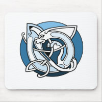 Conception de Knotwork de Celtic - chien bleu