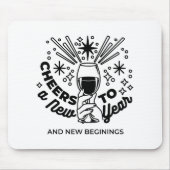 Tapis De Souris Conception de la fête du Nouvel An (Devant)