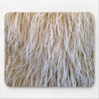 Tapis De Souris Conception de la fourrure en peau de mouton blanch